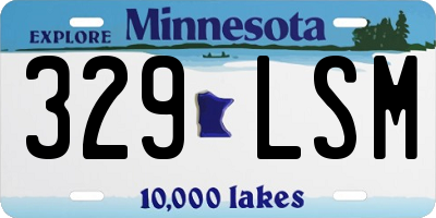 MN license plate 329LSM
