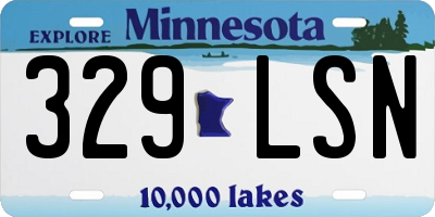 MN license plate 329LSN
