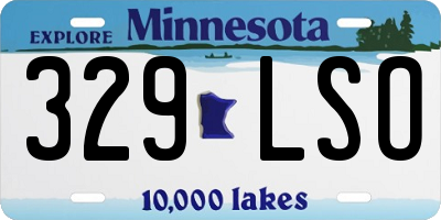 MN license plate 329LSO