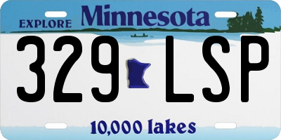 MN license plate 329LSP