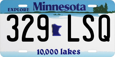 MN license plate 329LSQ