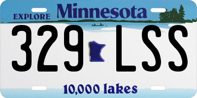MN license plate 329LSS