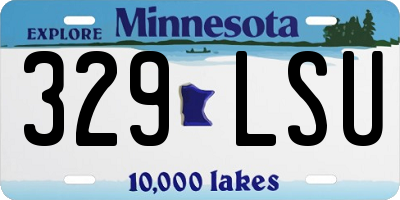 MN license plate 329LSU