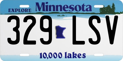 MN license plate 329LSV