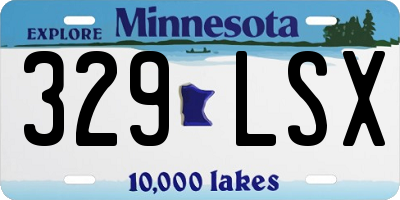 MN license plate 329LSX