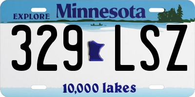 MN license plate 329LSZ