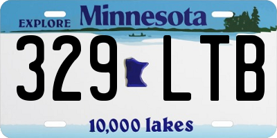 MN license plate 329LTB