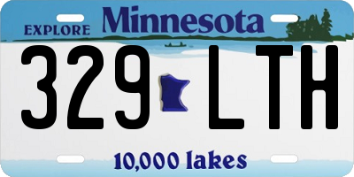 MN license plate 329LTH