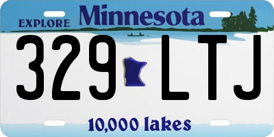 MN license plate 329LTJ