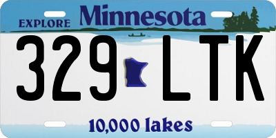 MN license plate 329LTK