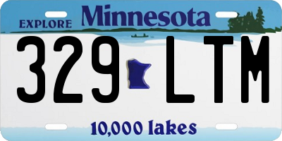 MN license plate 329LTM