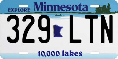 MN license plate 329LTN
