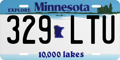 MN license plate 329LTU