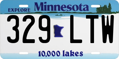 MN license plate 329LTW
