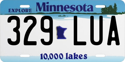 MN license plate 329LUA