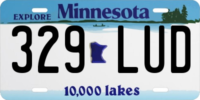 MN license plate 329LUD