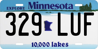 MN license plate 329LUF