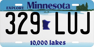 MN license plate 329LUJ