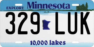 MN license plate 329LUK
