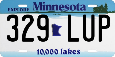 MN license plate 329LUP