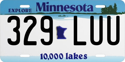 MN license plate 329LUU