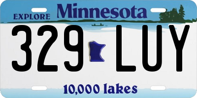 MN license plate 329LUY