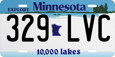MN license plate 329LVC