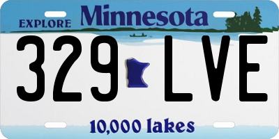 MN license plate 329LVE