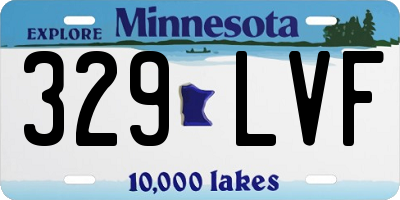 MN license plate 329LVF