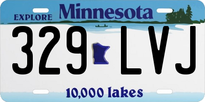 MN license plate 329LVJ