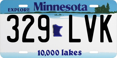 MN license plate 329LVK