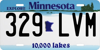 MN license plate 329LVM