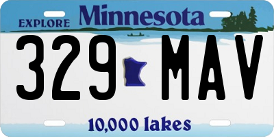 MN license plate 329MAV