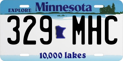 MN license plate 329MHC