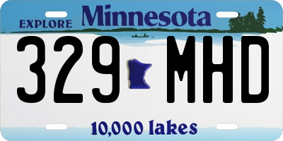 MN license plate 329MHD