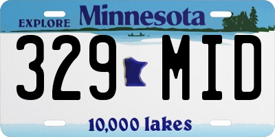 MN license plate 329MID