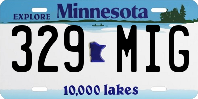 MN license plate 329MIG