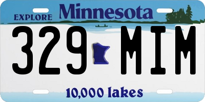 MN license plate 329MIM