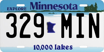 MN license plate 329MIN