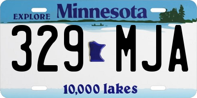 MN license plate 329MJA