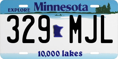 MN license plate 329MJL