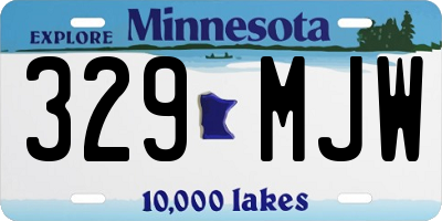 MN license plate 329MJW