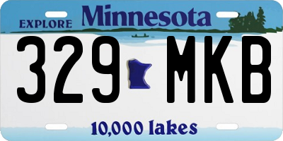 MN license plate 329MKB