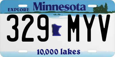 MN license plate 329MYV