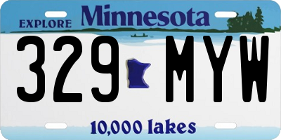 MN license plate 329MYW
