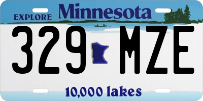 MN license plate 329MZE