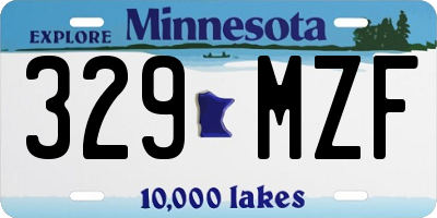 MN license plate 329MZF