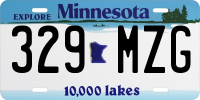 MN license plate 329MZG