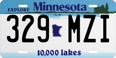 MN license plate 329MZI