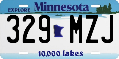 MN license plate 329MZJ